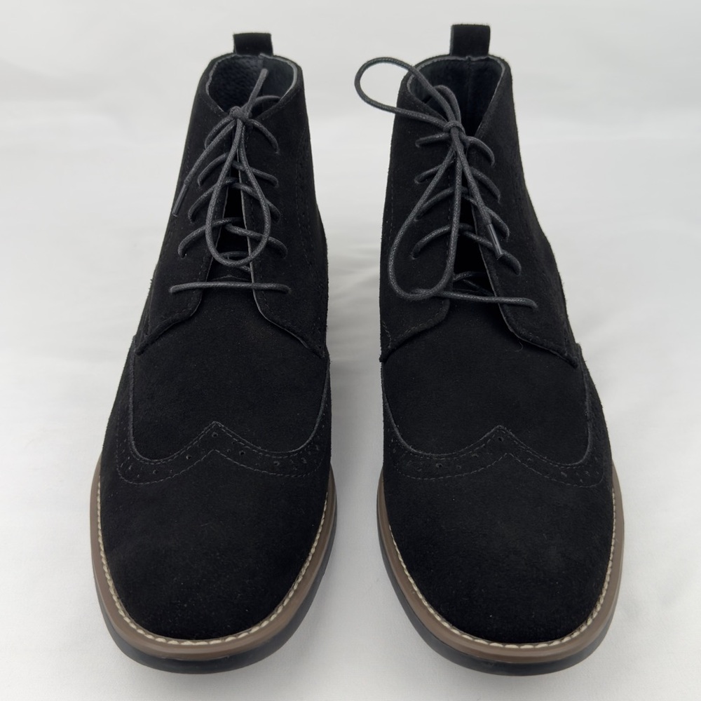 Bruno Marc Black Suede Wingtip Chukka Boots Men Sz 11